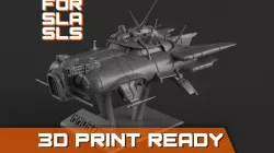 Immortal flying car for SLA and SLS printers 3D print model