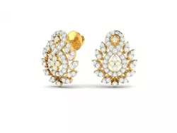 Infinity Loop Earrings With Diamonds 1 3D print model