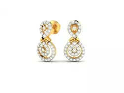 Infinity Loop Earrings With Diamonds 3D print model