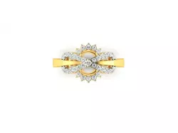Infinity Loop Gold Ring With Diamonds 3D print model