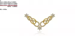 Infinity Loop Shaped Necklace With Diamonds 3D print model