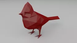 low poly bird 3D print model