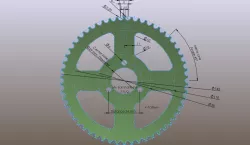 MINI BIKE AND SCOOTER T8F REAR SPROCKET 8MM PITCH 54T OD140MM FOR PROJECT DIY