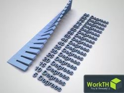 Model3D Test Degrees without support (Rectangle)
