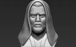 Obi Wan Kenobi Star Wars bust 3D printing ready stl obj formats 3D print model
