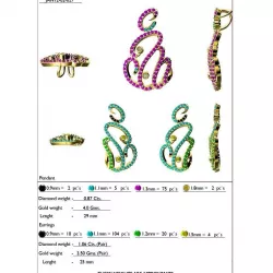 Pendant and Earrings With Gemstones 8 3D print model