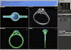 Round Shape Halo Side Stone Ring 3D print model