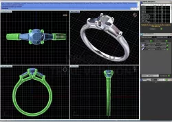 Silver 3 Stone Ring 3 3D print model