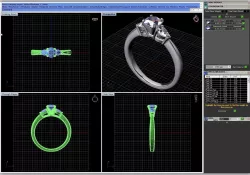 Silver 3 Stone Ring 3D print model