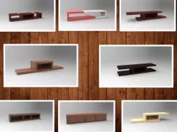 wooden tv rack