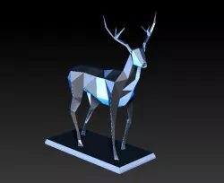 3D print  low poly deer 3D print model