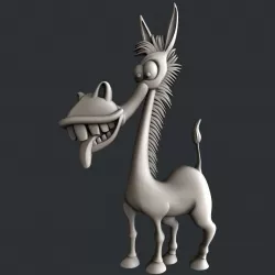 3d STL models for CNC or 3d printer Donkey 3D print model