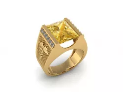 788 Diamond Men ring 3D print model