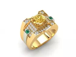 802 Korea Diamond Men ring 3D print model
