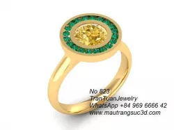 823 Diamond Ring 3D print model