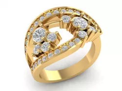 836 Diamond ring 3D print model