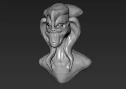 Alien Bust 6 3D print model