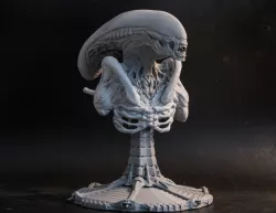 Alien bust statue 3D print model