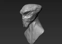 Alien Head 8 3D print model