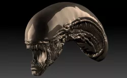 Alien xenomorph inspired head 3d file 3D print model