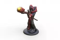 Arcane Wizard 3d Printable miniature attack Stance 3D print model