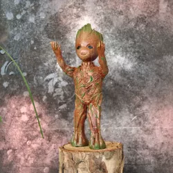 BABY GROOT PEN HOLDER 3D print model