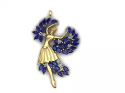 ballet pendant 3D print model