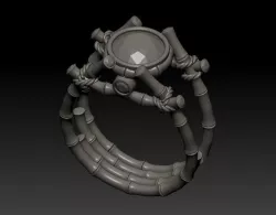 Bamboo ring 3D print model