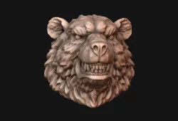 Bear head 3D print model