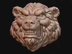 Bear Head 3D print model