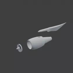 Boeing 757-200 engines 3D print model
