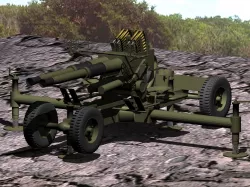 Bofors twin 40mm anti-aircraft gun printable 3D print model