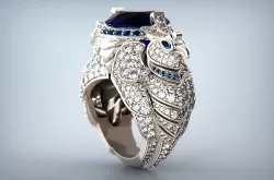 Boucheron Eagle Ring replica 3D print model