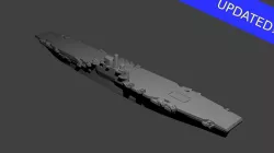 British Illustrious Class Aircraft Carrier 3D print model