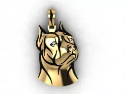Bull dog pendant 3D print model