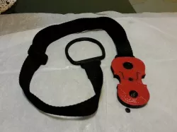Cello-shaped cello chair strap stop