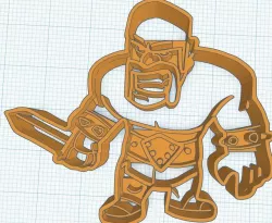 clash royale - barbarian king ver cookie cutter for 3d printing 3D print model