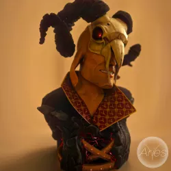 Colored 3D Printable Statue Zodiac Sign Aries 3D print model