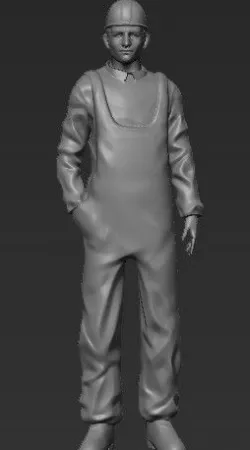 Construction worker builder man 3D print model