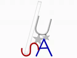 Cool Phone Holder USA Letters 3D print model