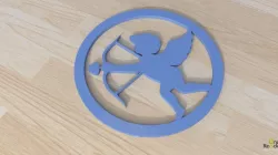 cupid archer love  coaster 3D print model