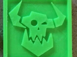Custom Space Ork Icon Extrusion