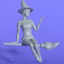 Cute Anime Witch 3D print model