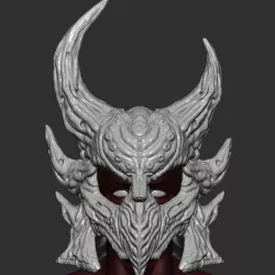 Daedric Skyrim Helmet STL Costume  Cosplay 3D print model