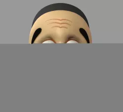 Death Note Mask Hyottoko L Cosplay Halloween STL File 3D print model