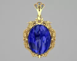 Dragon Gold Pendant 3D print model