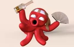 Drunk octopus 3D print model