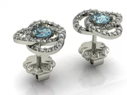 earring  with gems  3D print model