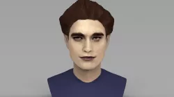 Edward Cullen Twilight Pattinson bust full color 3D printing 3D print model