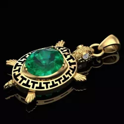 Emerald tortoise 3D print model